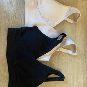 Kindred Bravely pull aside nursing bras, size medium. Tan and black.